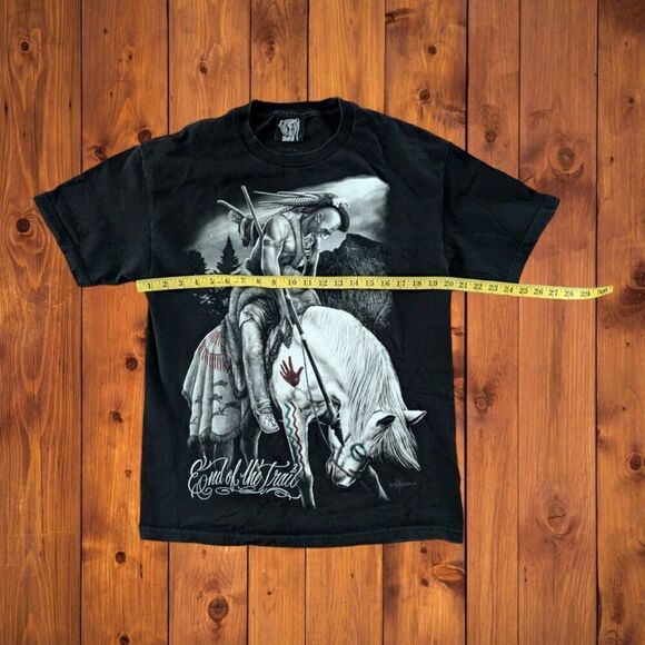 Retro Y2K Native American End Of The Trail Men's Western Shirt Large - Picture 7 of 8